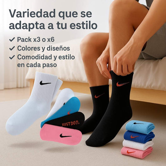 Medias Nike en combo varios colores