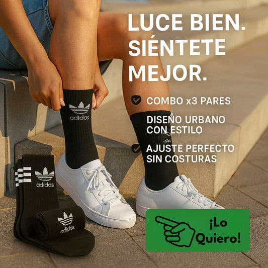 Medias Adidas en combo 3x1